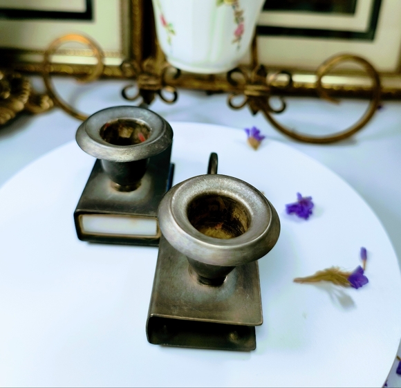 Vintage 1970s. Two Candle holders with match holders. Excellent condition - Picture 8 of 12